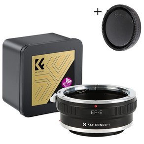 KnF EF-E 렌즈 어댑터 캐논 EF/EF-S 렌즈 - 소니 E 바디 (뒤캡옵션) Canon EF Lens to Sony E adapte (E cap option), EOS-NEX + 뒤캡, 1개