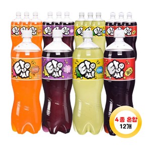 일화 탑씨 1.5L 오렌지3+포도3+파인애플3+콜라3 총12개, 1세트