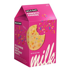 [미국직배송]뉴욕 밀크 바 쿠키 184g Milk Ba Cookies - 6.5oz, 컨페티 쿠키, 1개