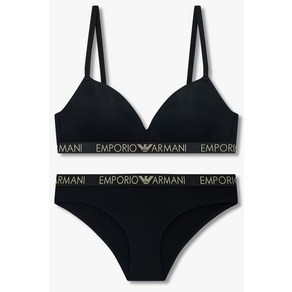 매장정품 엠포리오 아르마니 언더웨어 EMPORIO ARMANI UNDERWEAR 아이코닉 마이크로 노와이어 브라 팬티세트(0824381534-11529) 1677954