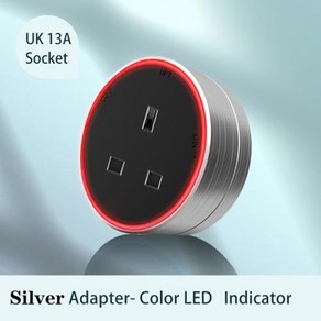 Heepow 파워 트랙 소켓 스마트 홈 주방 가전 콘센트 UK EU FR 표준 벽 전기 플러그 어댑터 USB 포함 신형, 1개, 91) GD2-UK13A-Silve - Black-R