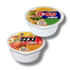 농심 육개장 사발면 컵라면 86g + 김치 사발면 컵라면 86g, 24개