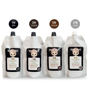 [루끼아] 뿌염 뿌리염색 스피드 칼라크림 염색약 300ml (1제+2제), 5N자연갈색, 1개