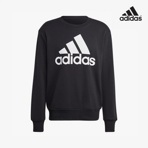 [아디다스 adidas] 아디다스 M 빅로고 프렌치테리 검정 맨투맨 IC9324