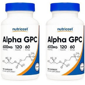 뉴트리코스트알파 GPC 600mg 120 식물성 캡슐 글루텐 프리 캡슐당 300mg