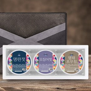 [설해담] 속초젓갈 알찬 선물세트 2호 명란+오징어+명태초무침 각500g, 1개