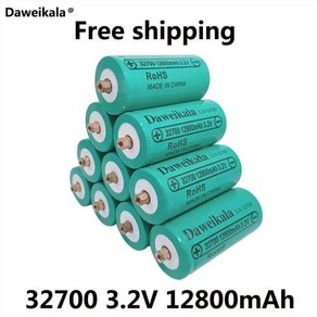 전문 리튬 다리미 인산염 전원 배터리 32700 충전식 배터리 2800mAh 3.2V Lifepo4 나사 포함, 2개