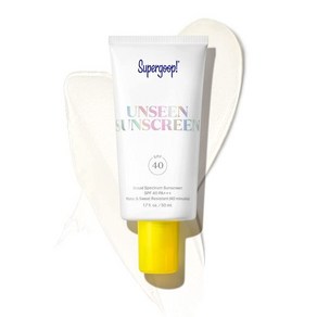 Supegoop 메이크업 제품 보이지 않는 넓은 스펙트럼 글로우스크린 얼굴 바디 50ml, 1개