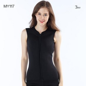 스킨스쿠버 서핑 웻 슈트 다이빙 후드 수트 3mm 네오프렌 잠수복 조끼 자켓 민소매 전체 지퍼 선 스크린 따뜻한 잠수복 탑 망 냉수, m, 12) MY117  M