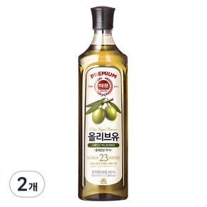 해표 압착 올리브유, 900ml, 2개