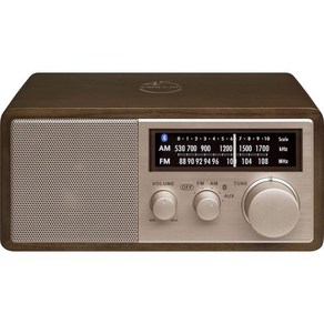 산진 Sangean 라디오 블루투스 탁상용 WR-16SE AM FM 우드 캐비닛, Cabinet Radio, Rose Gold/Dak Walnut, 다크 월넛