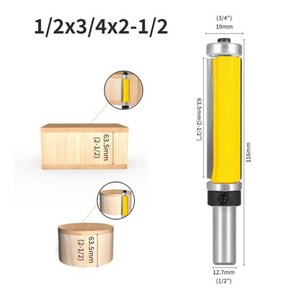 플러시 비트 기리 더블 베어링 라우터 목공 밀링 커터 목재 엔드 밀 도구 1PC, 1개