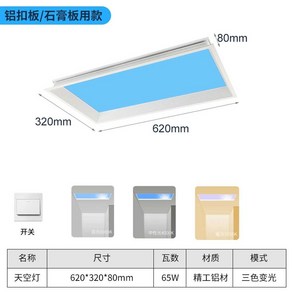 준무역 블루스카이라이트 푸른하늘조명 LED 자연광 패널 램프 천장 등, 블루스카이 300x600 삼색 석고