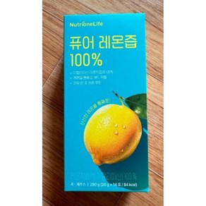 [NFC 착즙] [유기농 레몬] 뉴트리원 퓨어 레몬즙 100% 레몬수 원액 스틱형, 84개, 20ml