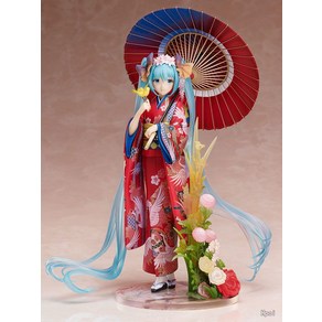 하츠네 미쿠 피규어 Stonge Miku 기모노 초음 꽃무늬 옷 1/8 박스 포장 피규어 약 23cm, 1개