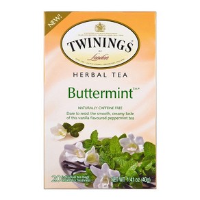 Twinings 트와이닝 허브티 버터민트 무카페인 20 티백 40g(1.41oz), 40g, 20개입, 1개