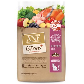 ANF 6fee 캣 식스프리 플러스 인도어 키튼 1.8kg 5.6kg 아기 고양이 사료, 닭, 1개