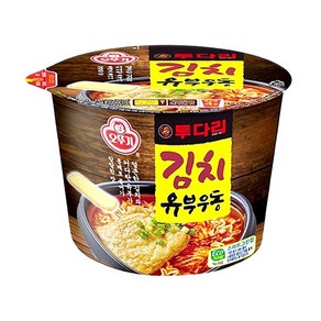 오뚜기 투다리 김치유부우동 컵라면 큰컵 100g, 12개