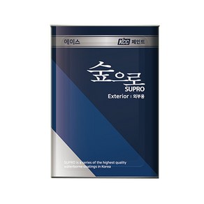 KCC 친환경 수성페인트 숲으로에이스 외부용, 흑색 무광, 1개, 18L