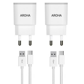 국산 아로하 2.1A 2usb 휴대폰 멀티 충전기 갤럭시 아이폰 호환 1.2M 케이블포함, 충전기2개+1.2M C타입 블랙케이블2개, 1개