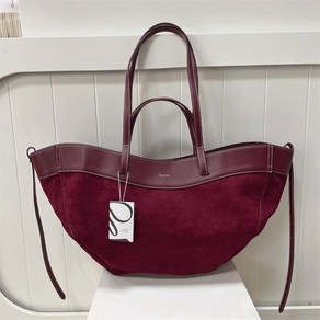 Polene 프랑스 틈새 폴렌 여성용 가방 2024 새로운 토트백 Cyme suede 숄더백 휴대용 토트백 38x17x32cm