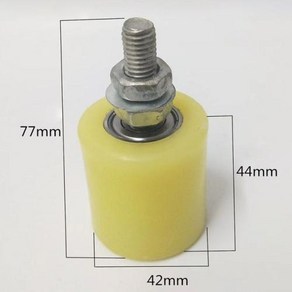 나일론 슬라이드 게이트 가이드 롤러 두꺼운 플라스틱 게이트 어셈블리 지지대 더블 베어링 베어링 가이드 휠 슬라이딩 게이트, 1개