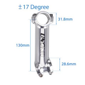 자전거 스템 호환용 UNO 실버 MTB 전원 17도 핸들 줄기 254318mm 테이블 예비 부품 60130mm 바, 31.8x130mm17 줄기, 1개