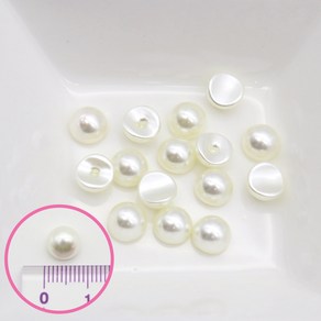 네일 비즈 커브 (유광) 아크릴 파츠 네일아트 데코 재료, 1세트, A3971. 화이트 8mm