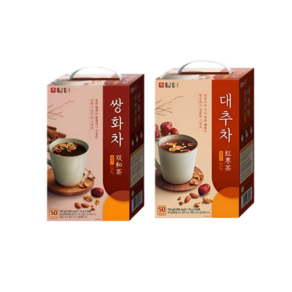 담터 쌍화차 50T x 1개 + 대추차, 1세트, 15g, 50개입