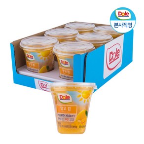 Dole 돌 후룻컵 망고 198g x 6개입 과일 통조림, 6개