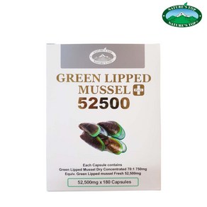 네이처스탑 Geen Lipped 초록입홍합 52500 mg 180캡슐 MSM 보스웰리아, 1개, 180정