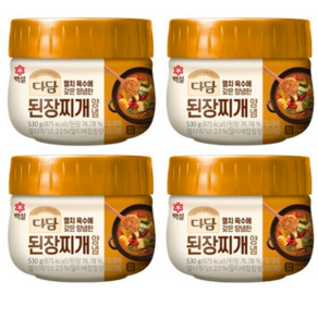 CJ제일제당 백설 다담 된장찌개양념 530g 4개