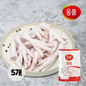 올품 뼈있는 통닭발 5kg(1kg X 5개) 생닭발 냉장 국내산