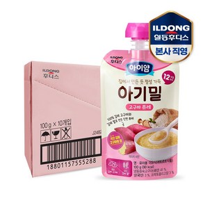 아이얌 아기밀 고구마 퓨레, 100g, 10개