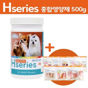 [데이스포] [펫 파라다이스]에이치시리즈 뉴트리(종합영양제) 500g + 와구와구 사사미 300g 랜덤 1개, 연어유+오메가 지방산