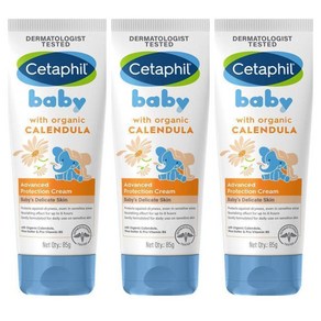 세타필 Cetaphil 베이비 카렌듈라 어드밴스 프로텍션 유아 크림 85G 3개