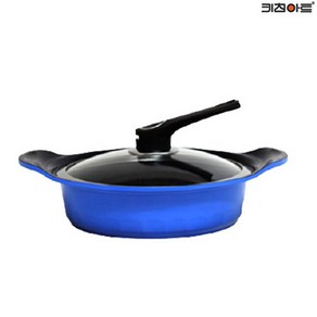 복진상사/키친아트 S100G 세라믹코팅 주물 전골냄비 24cm 코팅냄비, 파랑, 1개