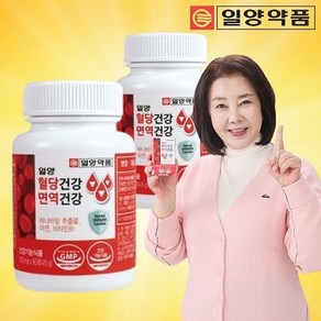 (홈쇼핑) 일양약품 일양 혈당건강 면역건강 바나바잎 식후 혈당관리 영양제, 4개, 90정