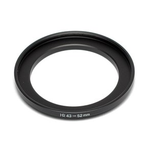 HR 필터 교환 업링 43mm - 52mm/스텝업링 43-52 - 필터구경 43mm 렌즈에 52mm 필터 장착을 위한 교환링, 1개