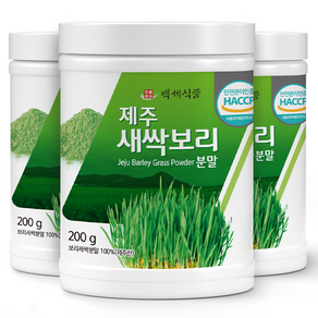 국내산 제주 새싹보리 분말가루 200g통 HACCP 인증제품, 200g, 3개