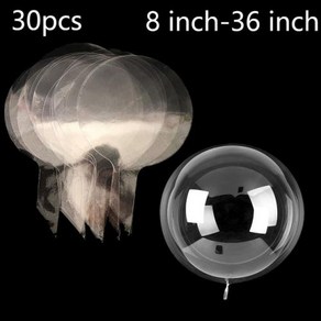 투명풍선 파티풍선 풍선장식 투명 보보 풍선 버블 결혼식 생일 파티 장식 8 인치 10 12 16 18 20 2436 30 개, 1) LASER  8inch