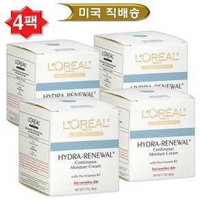 LOeal Pais 로레알 하이드라 리뉴얼 모이스춰 수분 크림 (48g) 4팩 Hyda-Renewal, 48g, 4개