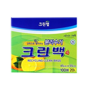 크린랩 분리수거 크린백 20L 100매, 2개