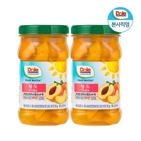 Dole 돌 후룻바틀 과일 통조림 2팩 4종 - 파인애플 망고 황도 트로피칼 복숭아, 후룻바틀 황도 666gx1개, 후룻바틀 황도 2개, 666g