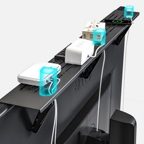 무타공 티비위선반 모니터위 TV주변 셋탑거치대 사은드바 공유기 정리대 받침대, 10cmx90cm(대형), 1개