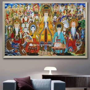 Hunan 2021 만다이아 인물 초상화 보석 십자수, [만다이아 풀패치] 150x70cm, 1개