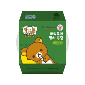 리락쿠마 말차푸딩 띠부씰포함 디저트간식 90g x 3개