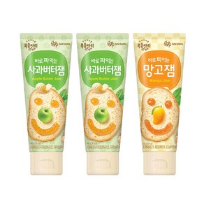 복음자리 바로 짜먹는 사과버터잼 200g +망고잼 100g (3개), 1개