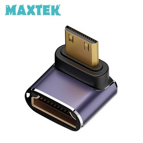 MAXTEK HDMI 2.1 to Mini HDMI 2.1 M/F 변환젠더 상향 90도 꺽임 MT394