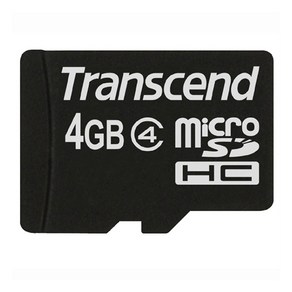 트랜센드 (트랜센드) mico SDHC CLASS4 4GB 정품 /메모리/리더기, 1개